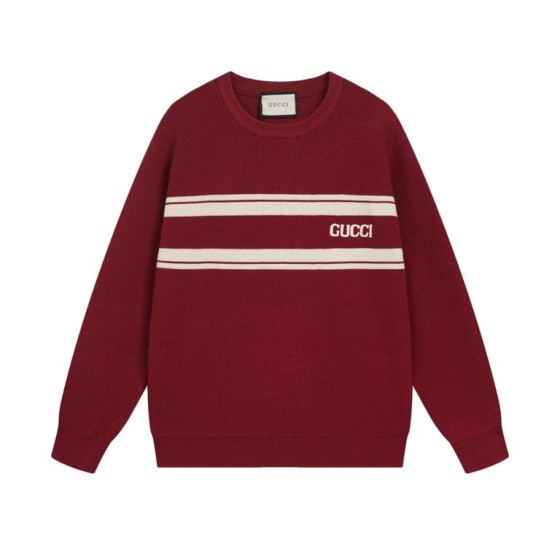 Gucci logo jacquard knit long-sleeved crew neck sweater